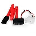 StarTech.com 12in Slimline SATA to SATA with LP4 Power Cable Adapter (SLSATAF12)