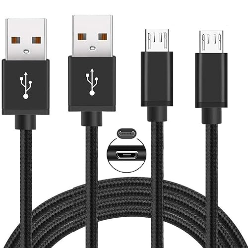 2Pack 3.3ft USB-A to Micro USB Charging Cable PS4 Controller Charger Cord for PlayStation-4,Slim/Pro,Dualshock 4,X-Box One S/X Controller,Fire