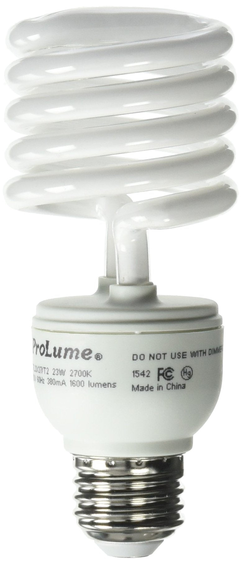 ProLume CFL23/27/T2 45075 23W T2 Spiral 2700K Med Fluorescent Tube Light Bulb