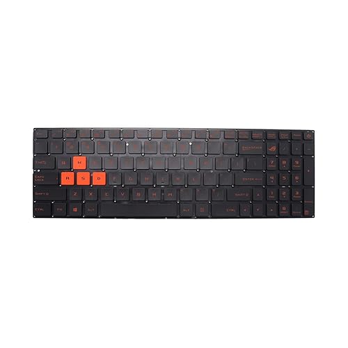 New Keyboard Replacement for ASUS ROG Strix GL702 GL702VT GL702VS GL702VM GL502V GL502VM GL502VS GL502VT GL502VY with Backlit no Frame Red