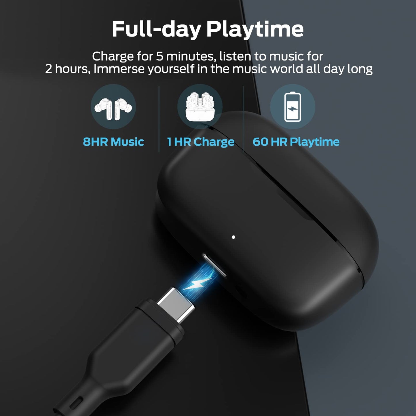 Monster N-Lite Clear Talk Wireless Earbuds Bluetooth 5.3 Headphones with IPX8 Waterproof, CVC 8.0 Noise Reduction, Fast Charging for Sport