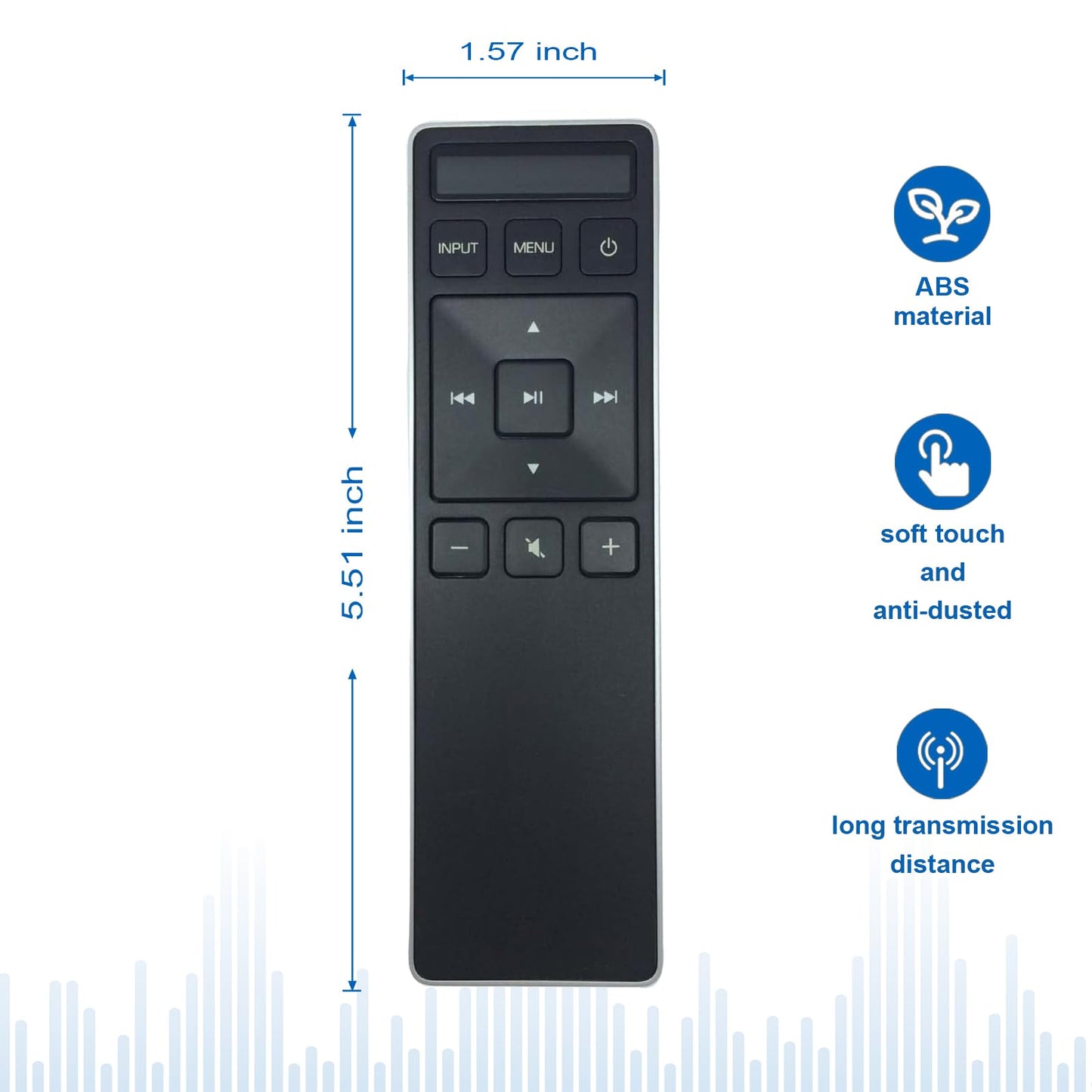 XRS551-C Replacement Remote Control Fit for VIZIO Sound Bar Stereo System SB3851C0 SB3851-C0 SB3851C0M SB3851-C0M SB3851D0 SB3851-D0 SB4051C0
