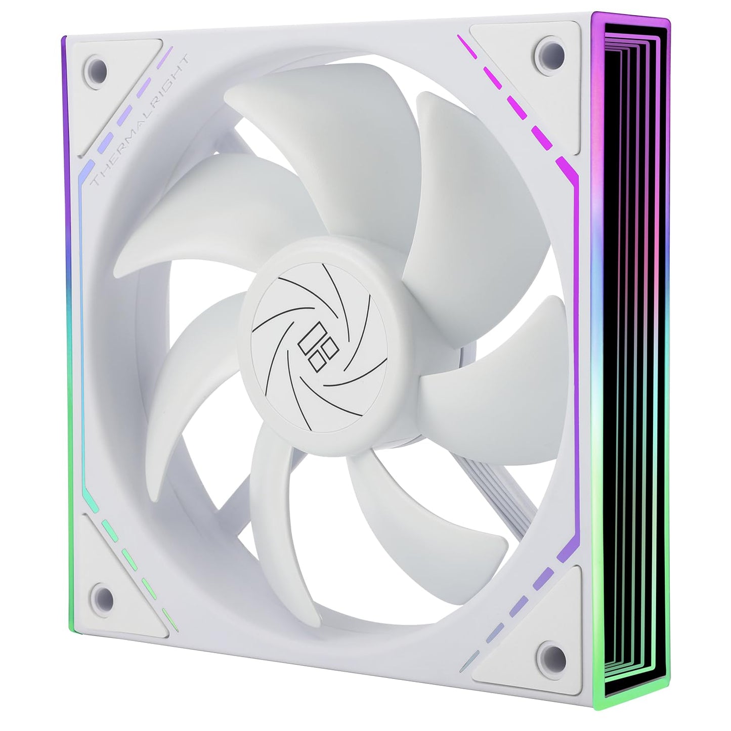 Thermalright TL-M12W CPU Fan 120mm Case Cooler Fan ARGB, 4pin PWM Connector Silent Computer Fan with S-FDB Bearing,Desktop Cooling Fan has Side ARGB