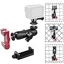 Upgraded Aluminum Fence Mount with Shade - iPhone Fence Mount Compatible with GoPro, Cellphone, Mevo Start, Insta360 for Softball, Tennis, Baseball