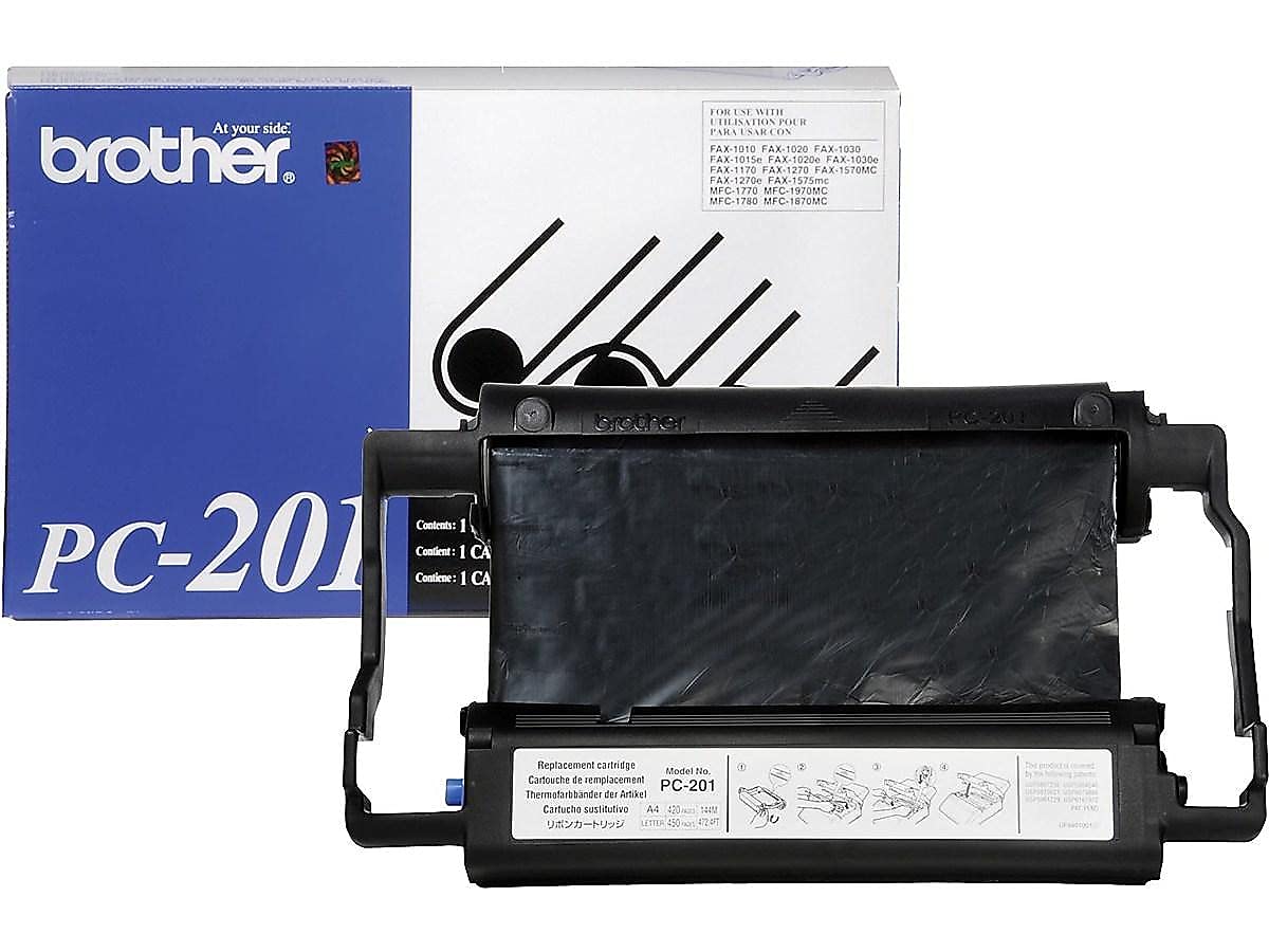 Brother PC201 Fax Print Cartridge for Intellifax, Black - in Retail Packaging