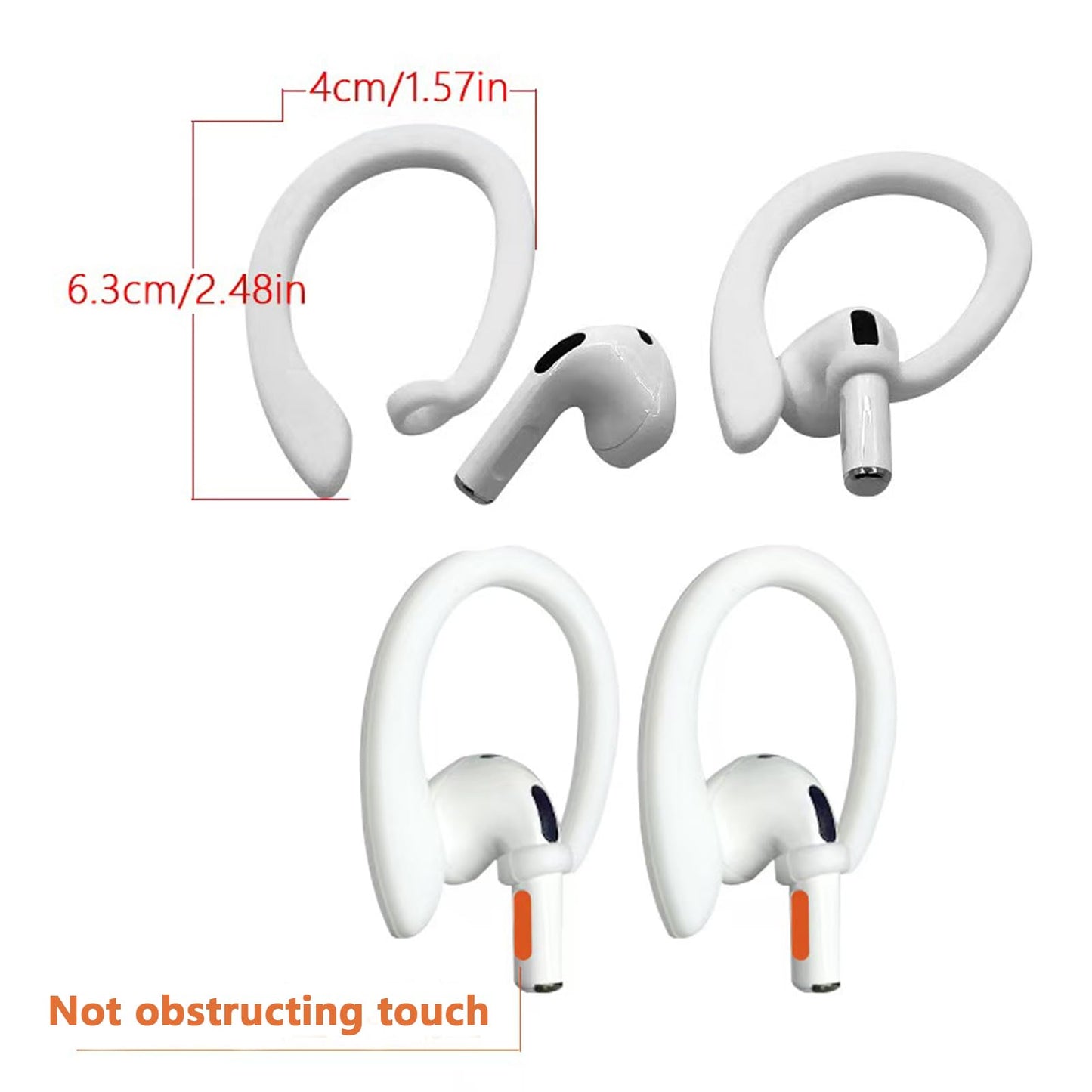 Magnetic Anti-Lost Straps for Apple AirPods 4st to 1th Generation and AirPods Pro 1st to 4th Generation, 2 Additional Pairs of Ear Hooks-Compatible