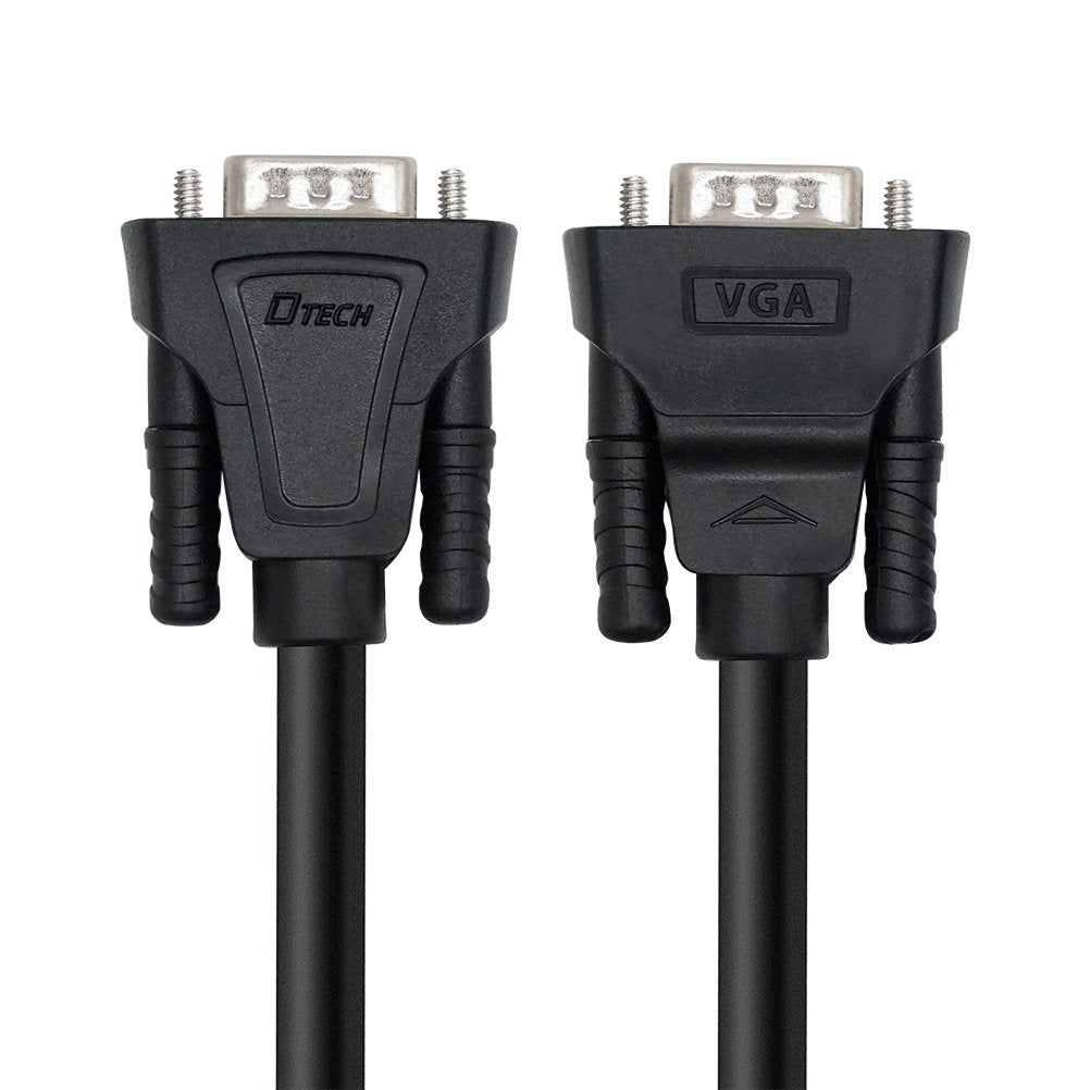 DTECH 3 Feet SVGA VGA Computer Monitor Cable Male to Male Supports 1080p High Resolution (1 Meter, Black)