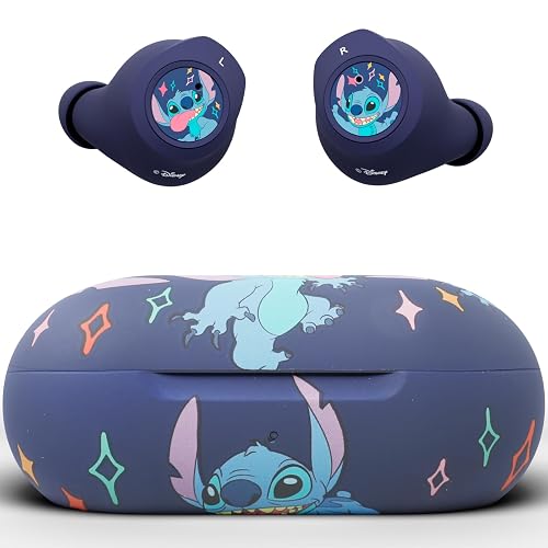 Disney Lilo and Stitch Bluetooth Earbuds w/Charging Case- Wireless Headphones w/Built-in Mic+ Up to 30 Hrs Playtime- Lilo and Stitch Gifts