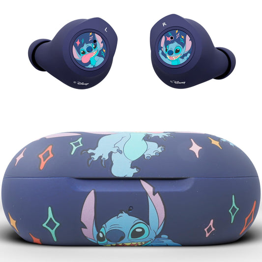 Disney Lilo and Stitch Bluetooth Earbuds w/Charging Case- Wireless Headphones w/Built-in Mic+ Up to 30 Hrs Playtime- Lilo and Stitch Gifts