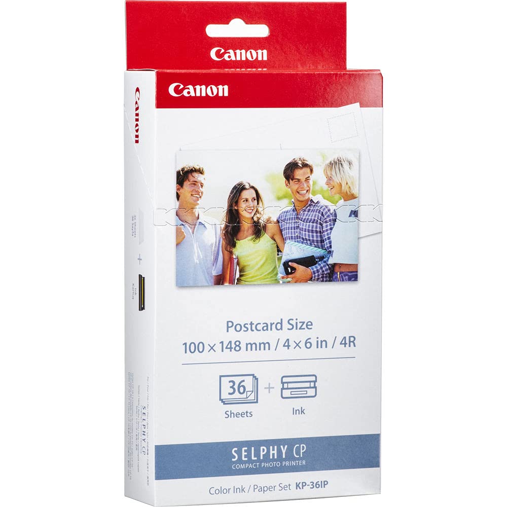 Canon 7737A001 (KP-36IP) Color Ink & Paper Set, Tri-Color in Retail Packaging
