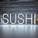 SYLHOME Sushi Led Neon Light Sign Business Light Up Sign Wall Windows Hanging Decor Restaurant Advertising Banner Sushi Table Japanese Themed Party