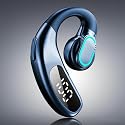 DHBY Single Ear Bluetooth Headset, Bluetooth 5.5, DIT Audio, Noise Cancellation, LED Power Display, 360° Sound, Lightweight, F80 Blue.