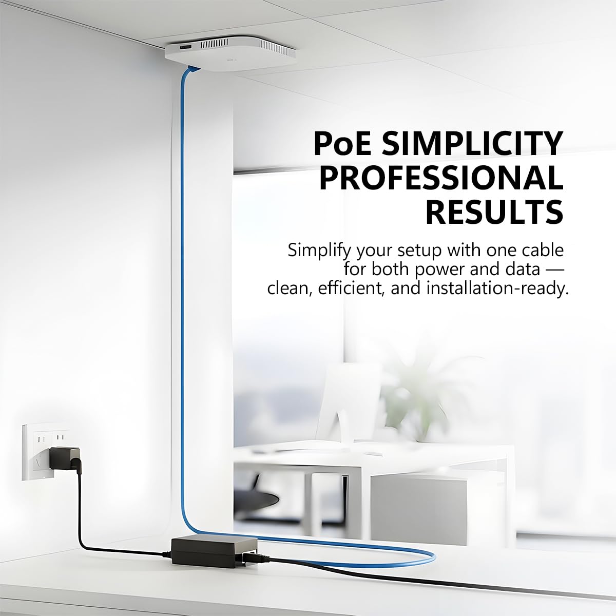 EnGenius Gigabit Power Over Ethernet PoE+ Injector | 30W | 802.3af/at | Plug & Play | Up to 100 Meters (328ft) | Single Port [EPA5006GAT]