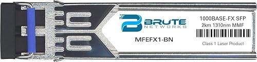 Brute Networks MFEFX1-BN - 100BASE-FX 2km MMF 1310nm SFP Transceiver (Compatible with OEM PN# MFEFX1)
