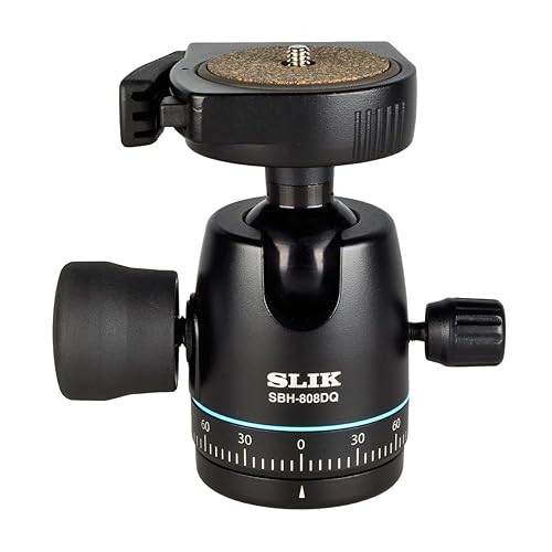 SLIK SBH-808DQ Ball Head with QR Plate, Black (618-758)