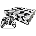 MightySkins Skin Compatible with Microsoft Xbox One X - Race Flag | Protective, Durable, and Unique Vinyl Decal wrap Cover | Easy to Apply, Remove