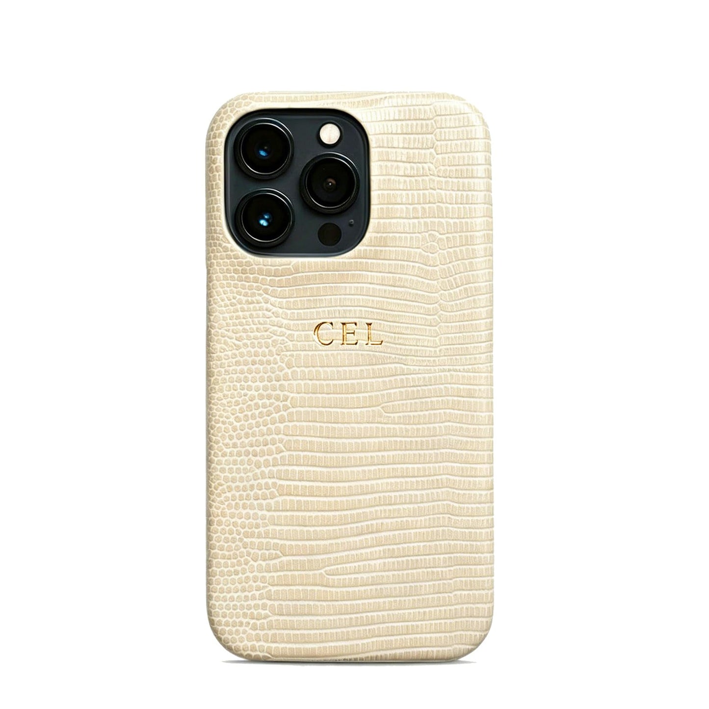 ZIPULIS Personalise Gold Silver Initial Letters Leather Case for iPhone 14 Promax 13 Pro Xs Max 12 11 XR 7 8 Plus Luxury Lizard Skin Texture PU Cover