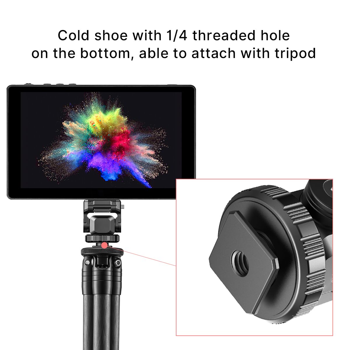HAFOKO Adjustable Angle Monitor Mount with Quick Release 1/4" Screw Compatible for Universal 5"/7" Camera Monitor?Loading Capacity 1.2kg