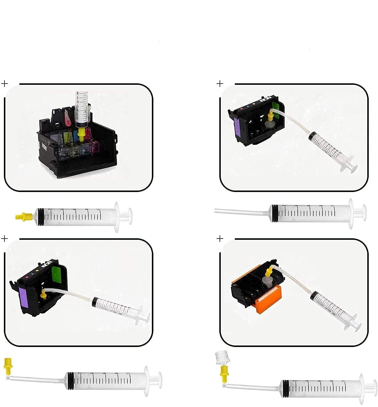 Printhead Cleaner Kit Print Head Cleaning Kit Compatible with Canon/Brother/Epson/HP Inkjet Printers HP 8600 8610 5520 4620 6520 6600 6700 6968 6978