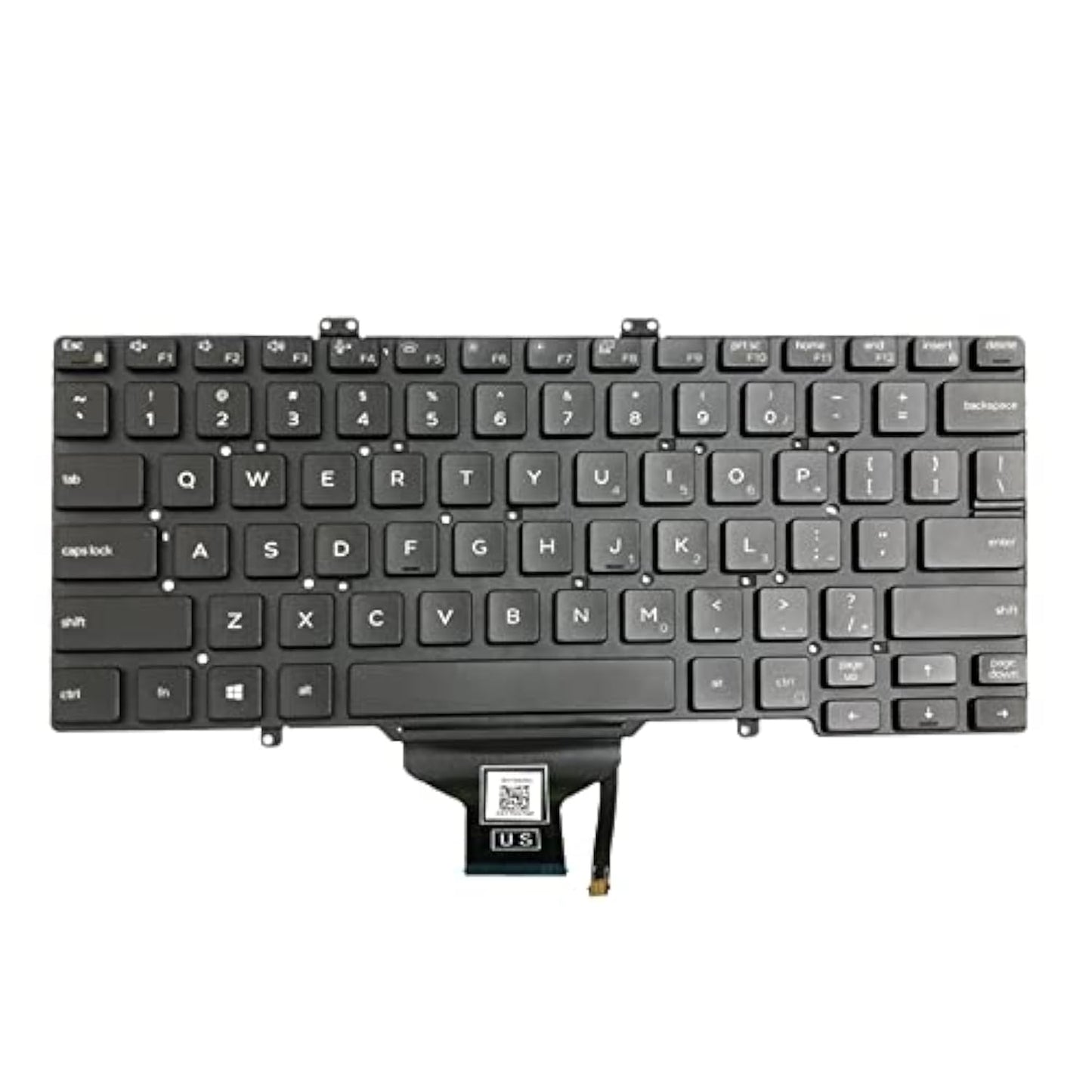 Zahara Keyboard with Backlit US Replacement for Dell Latitude 7400 3400 5400 5401 5410 5411 RN86F 0RN86F NOT Fit for Latitude 7400 2-in-1 (Black)