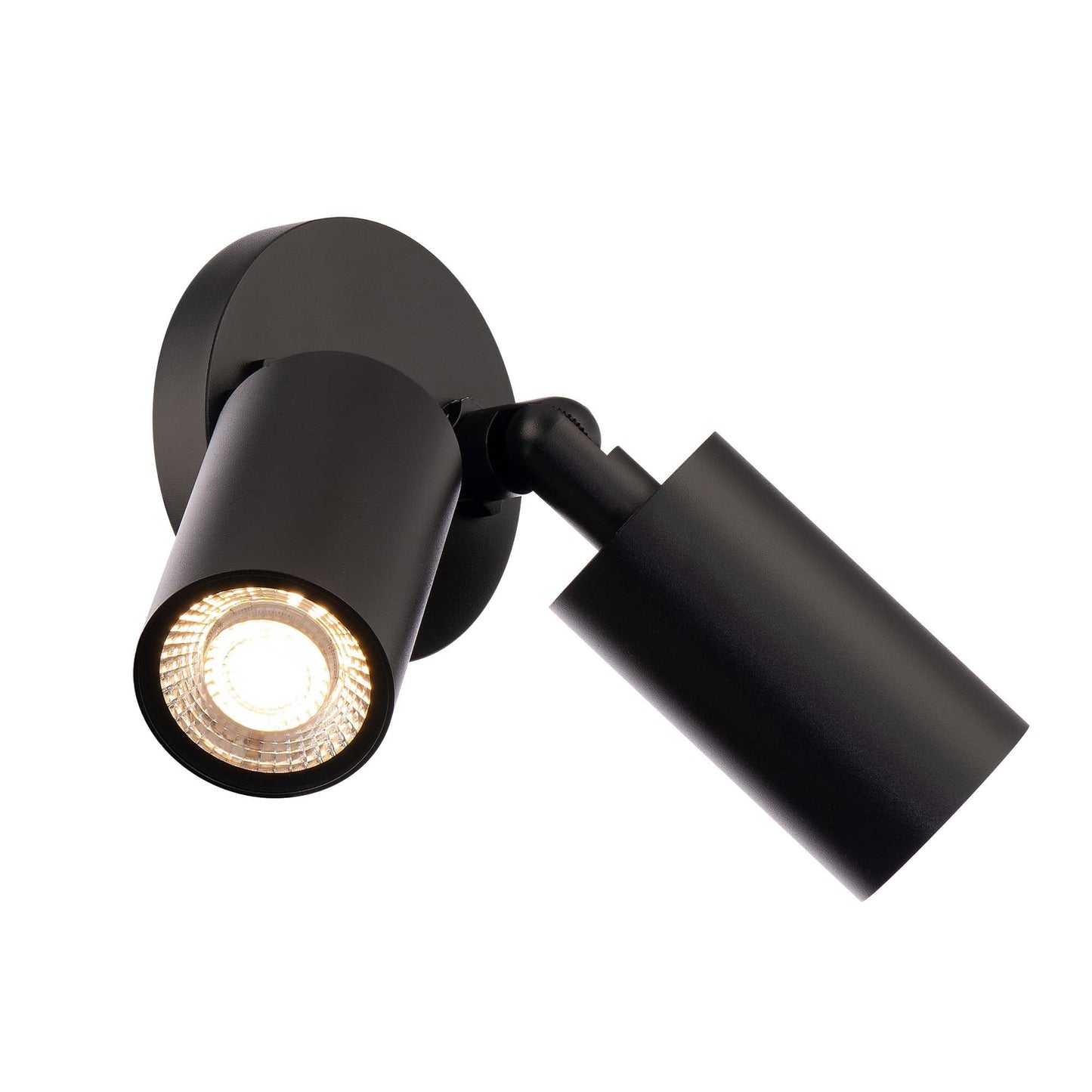 Cylinder LED Double Adjustable Indoor or Outdoor Wall Light 3000K in Black