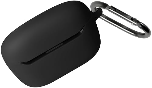 Geiomoo Silicone Case for JBL Endurance Race 2, Soft Flexible Scratch Resistant Protective Cover with Carabiner (Black)