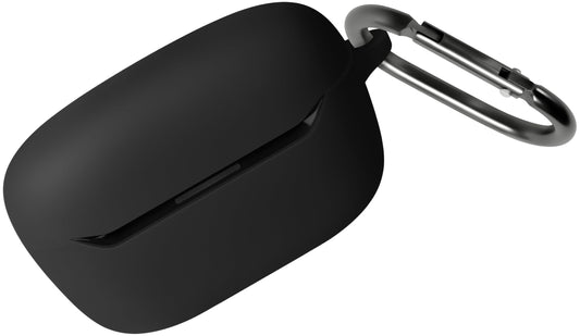 Geiomoo Silicone Case for JBL Endurance Race 2, Soft Flexible Scratch Resistant Protective Cover with Carabiner (Black)