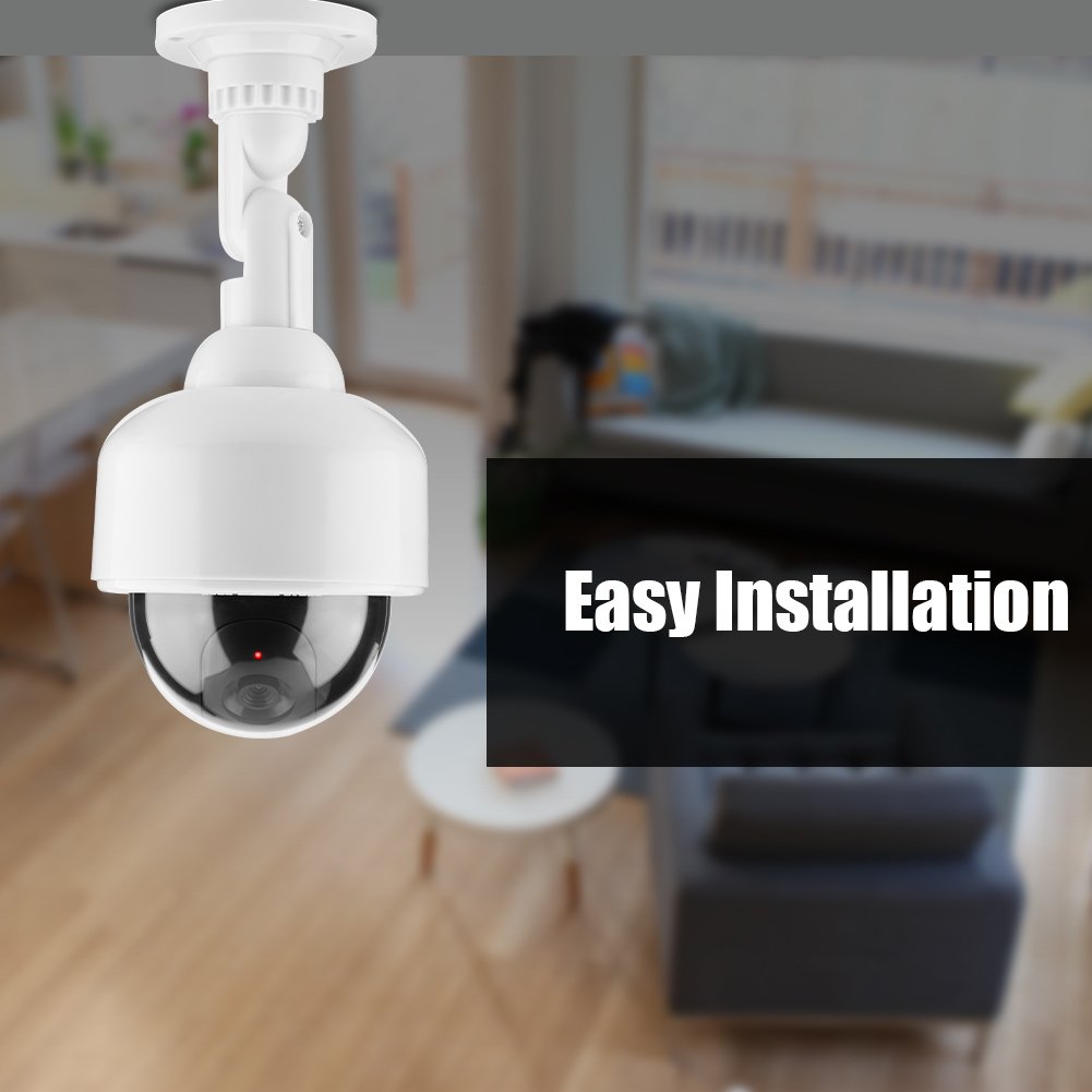 Sonew Dummy Camera, CCTV Anti-Theft Camera, Fake Dome Security Camera 360° Rotation Camera for Residential or Business Premises