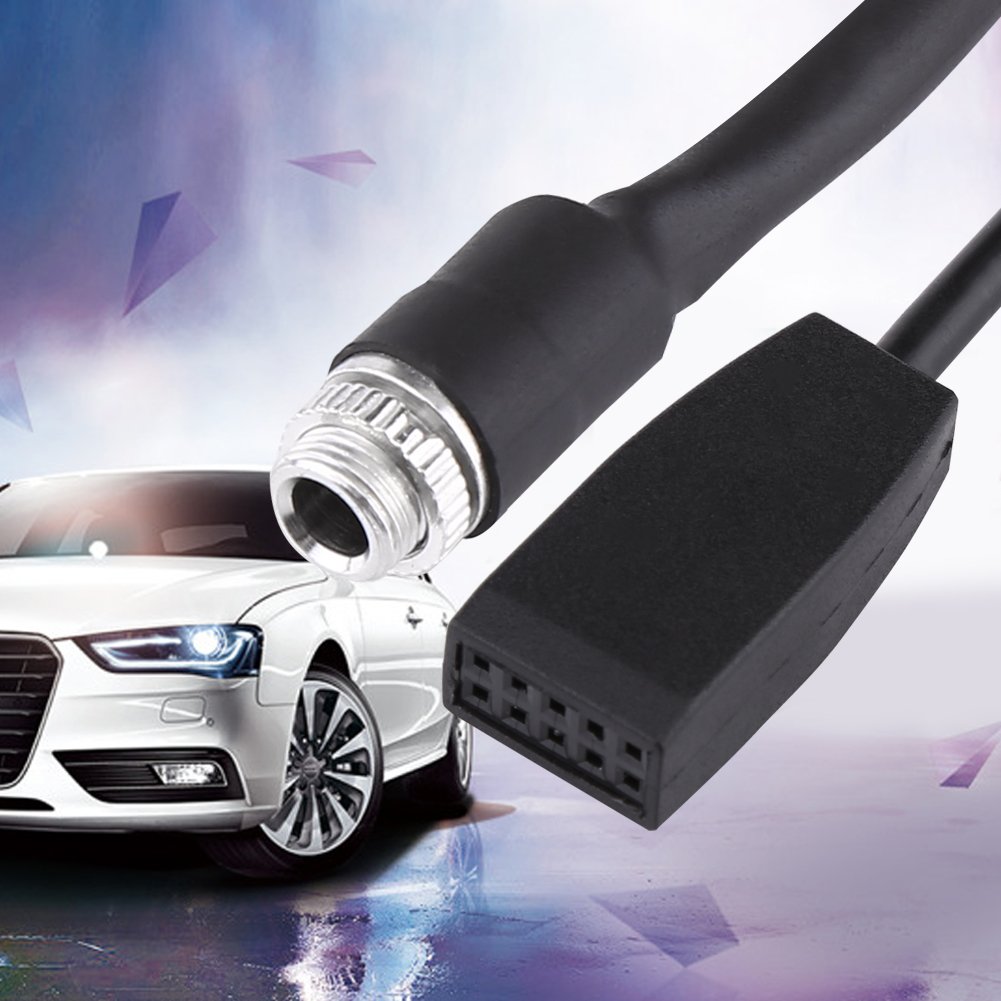 Keenso E46 Aux Cable, 3.5mm Female Jack Aux Cable for 325i Coupe Sedan 320i 320ci 320cic 323i 323ci 325i 325ci 325cic 328i 328ci 328cic