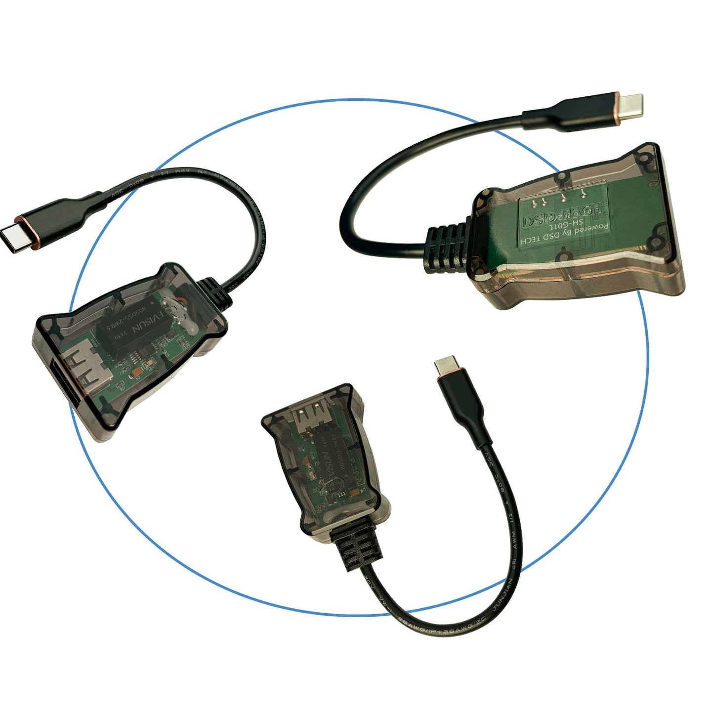 DSD TECH SH-G01C USB-C 480M High Speed Isolator(0.5FT)
