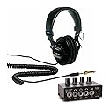 Sony MDR7506 Folding Professional Closed Ear Headphones Bundle with FocusProAudio Compact 4-Channel Stereo Headphone Amplifier with DC 12V Power…