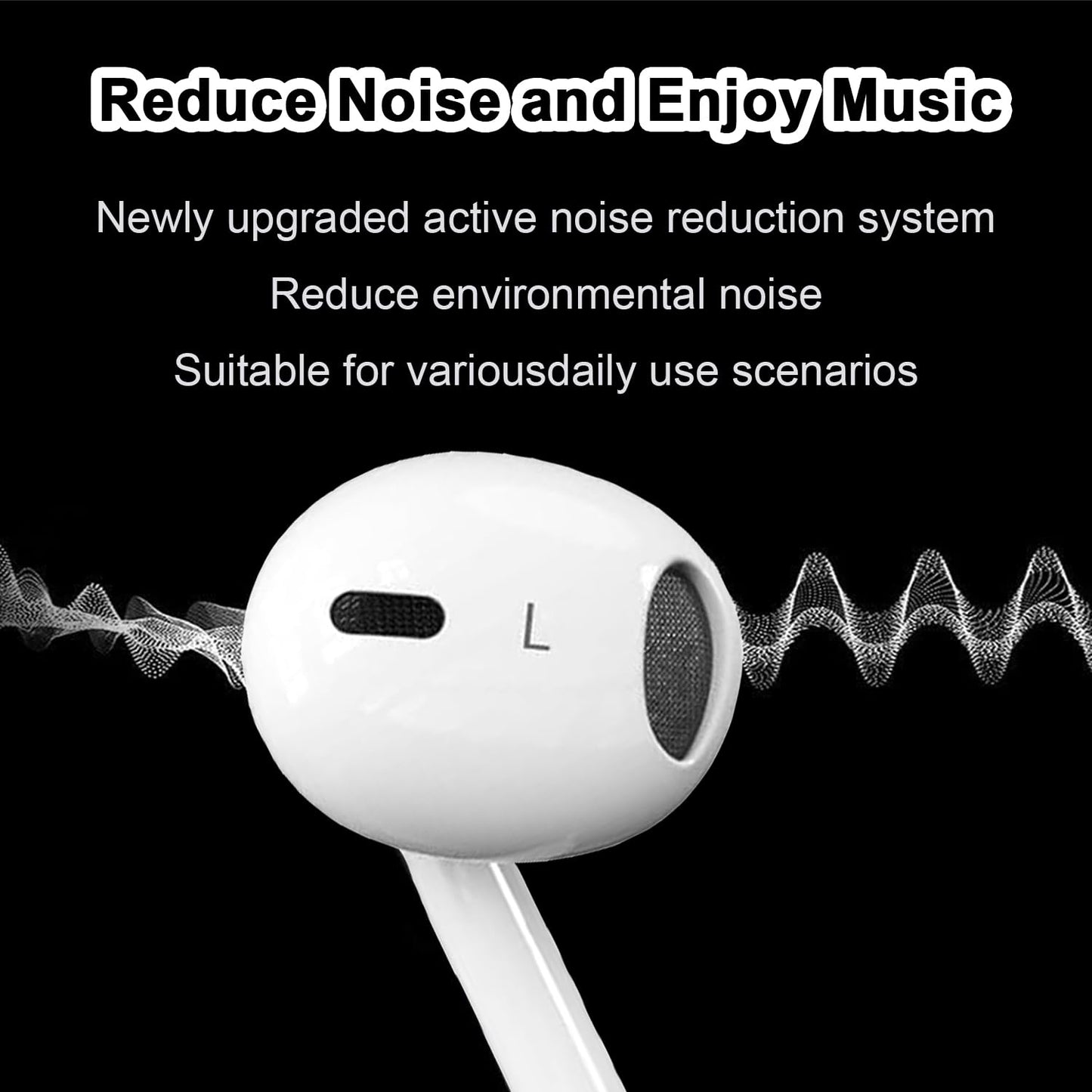 【2 Pack】Wired Earbuds, 3.5mm Headphones Wired, 3.5mm Jack in Ear Headphones with Microphone & Volume Control, Compatible with iPhone, iPad, iPod…