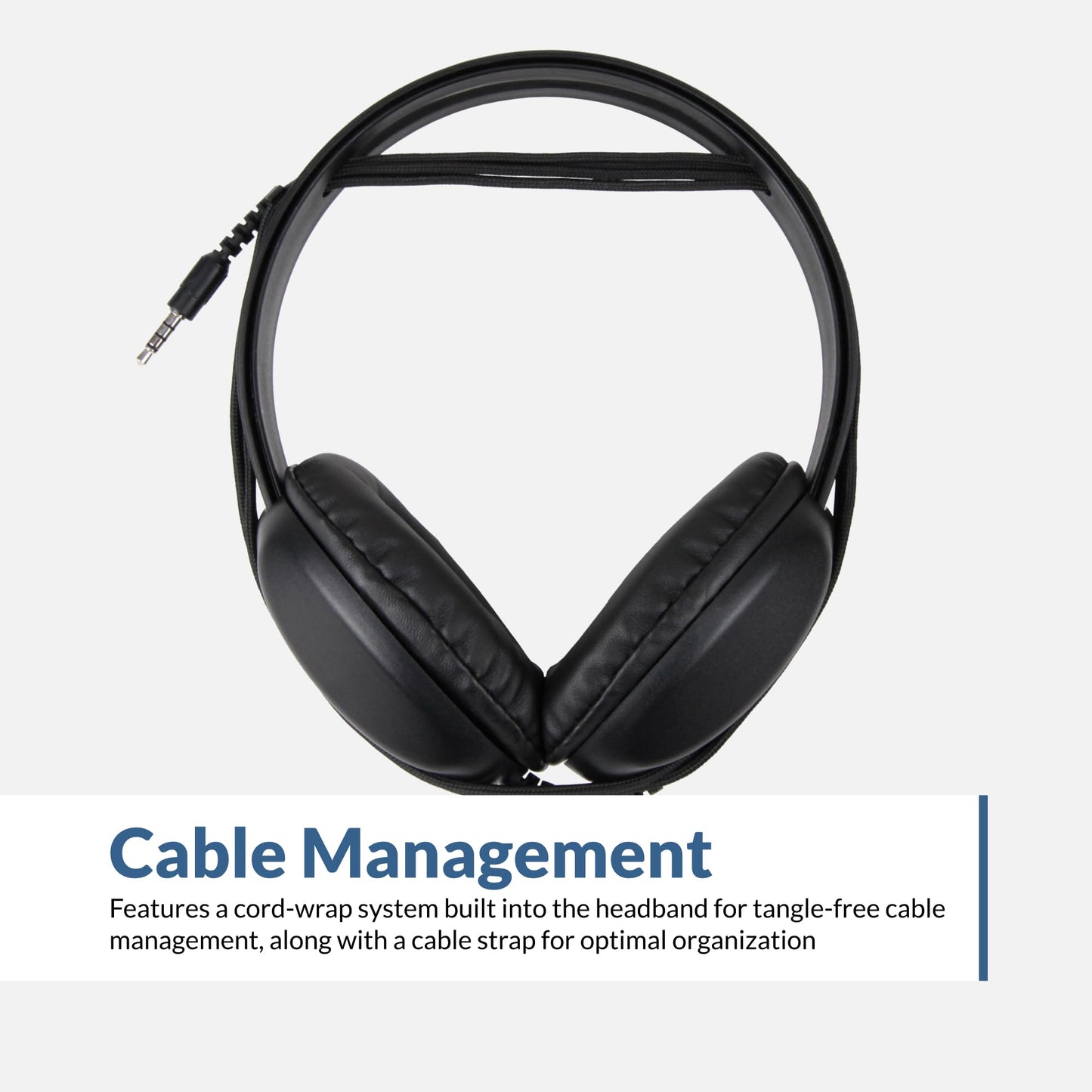 Cyber Acoustics Lightweight 3.5mm Headphones - Great for use with Cell Phones, Tablets, Laptops, PCs, Macs (ACM-4004)
