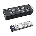 Industrial Gigabit Fiber Media Converter with Single Mode Dual Fiber SFP/LC Module 10/100/1000Base-TX to 100/1000Base-Fx Mini Ethernet Media Hardened