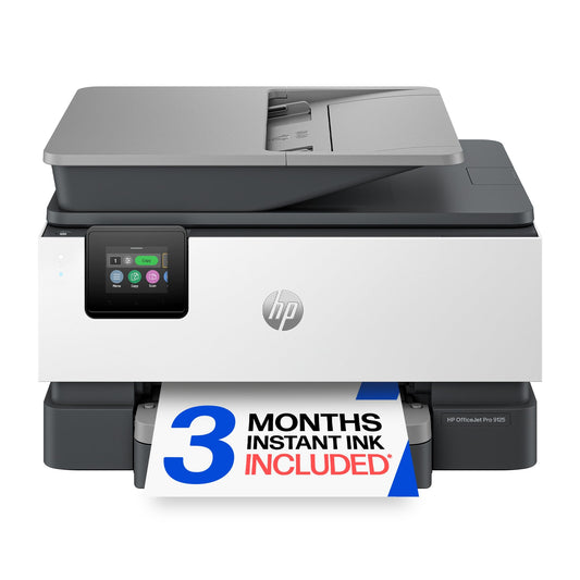 HP OfficeJet Pro 9125 Wireless All-in-One Color Inkjet Printer, Print, Scan, Copy, Fax, ADF, Duplex Print/scan, Best-for-Office, 3 Month Trial