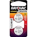 Rayovac CR2025 Battery, 3V Lithium Coin Cell CR2025 Batteries (2 Battery Count)