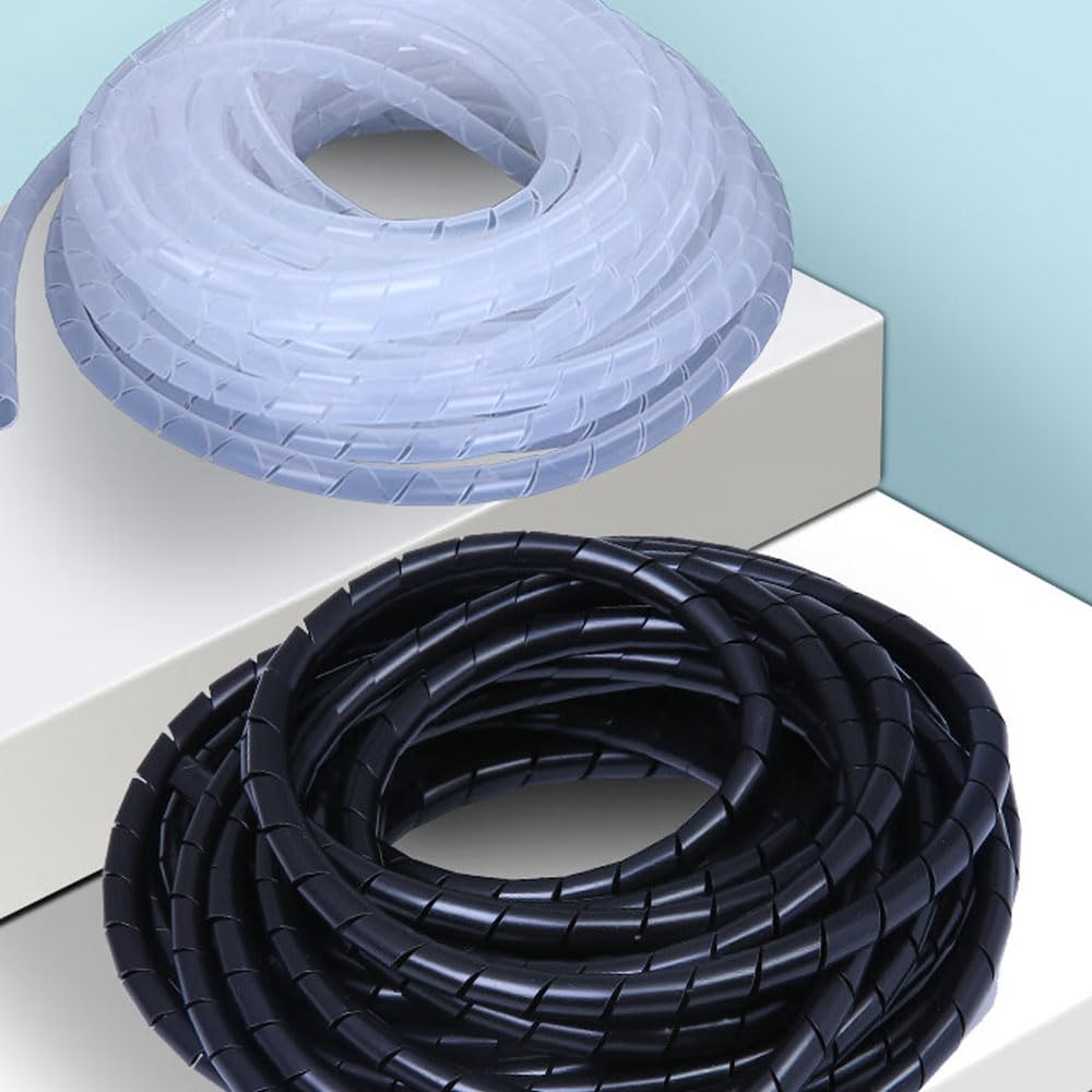 Zangboer Spiral Cable Wrap, 23ft-1/2 inch, Black