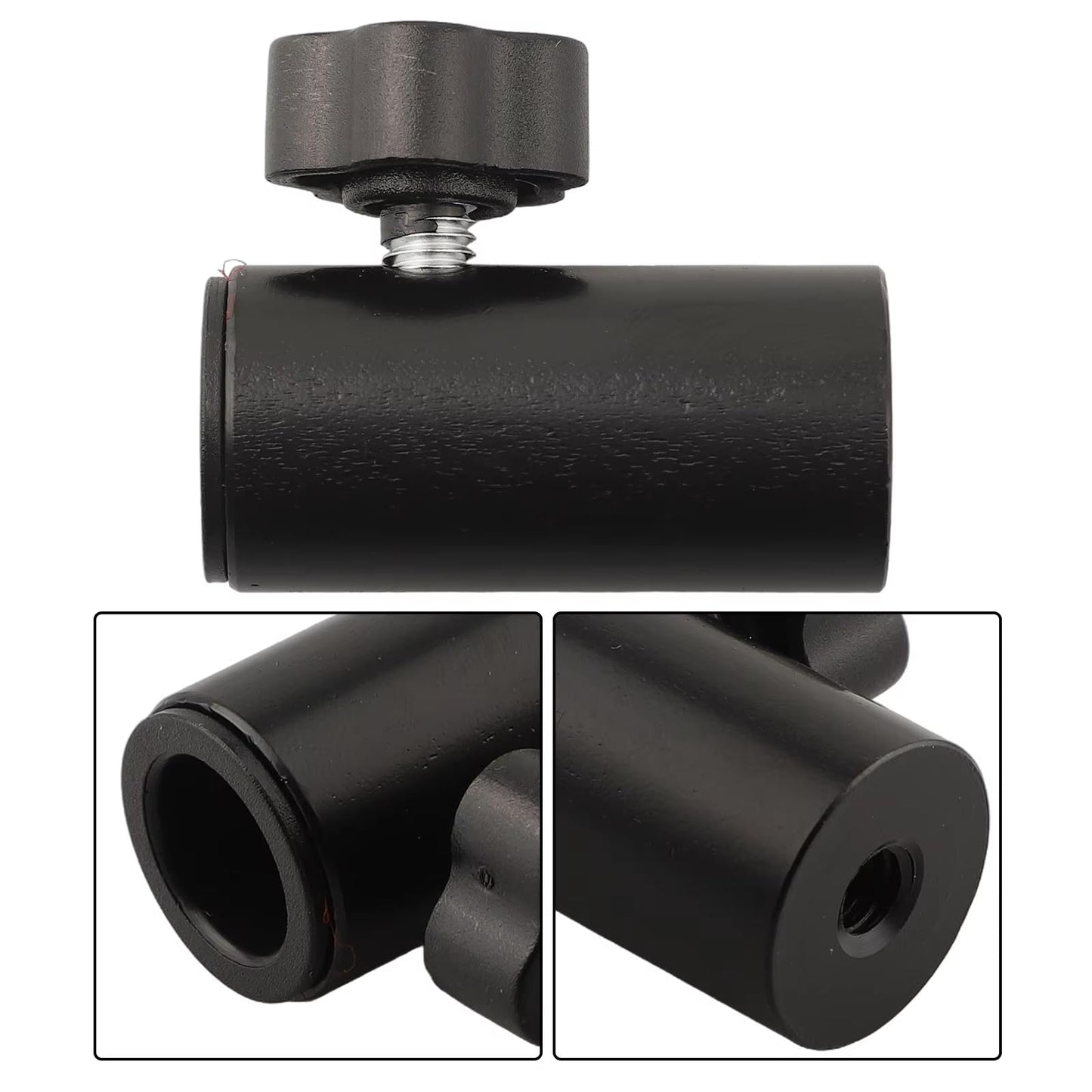 ThtRht 2 Pack Light Stand to Boom Arm Adapter Microphone Scissor Suspension Arm Holder Bracket Converter Female 1/4'' 3/8'' Threaded Spigot Socket for
