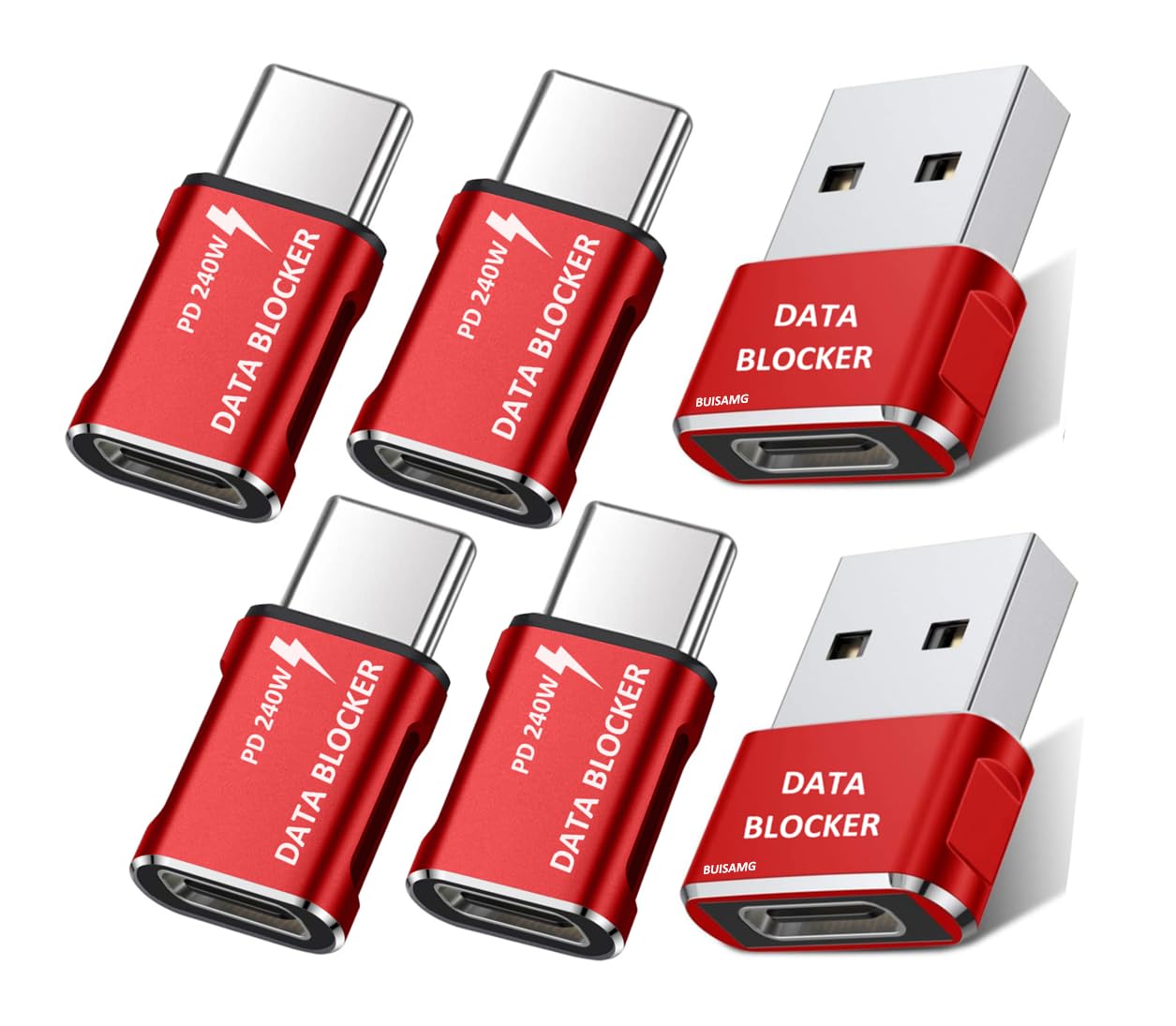 BUISAMG Data Blocker, USB C to C Data Blocker for iphone15 16 and Any Mobile Phone Charging, Protect Against Juice Jacking, Refuse Hacking 100%