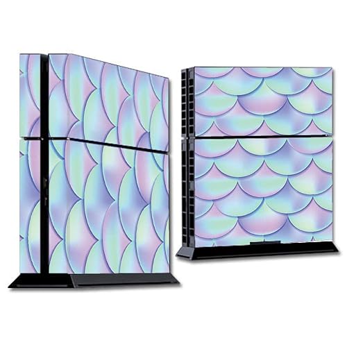 IT'S A SKIN Wrap Compatible with PS4 (R) Sony (R) Playstation (R) Console - Decals Vinyl Stickers Overlay - Mermaid Scales Blue Pink