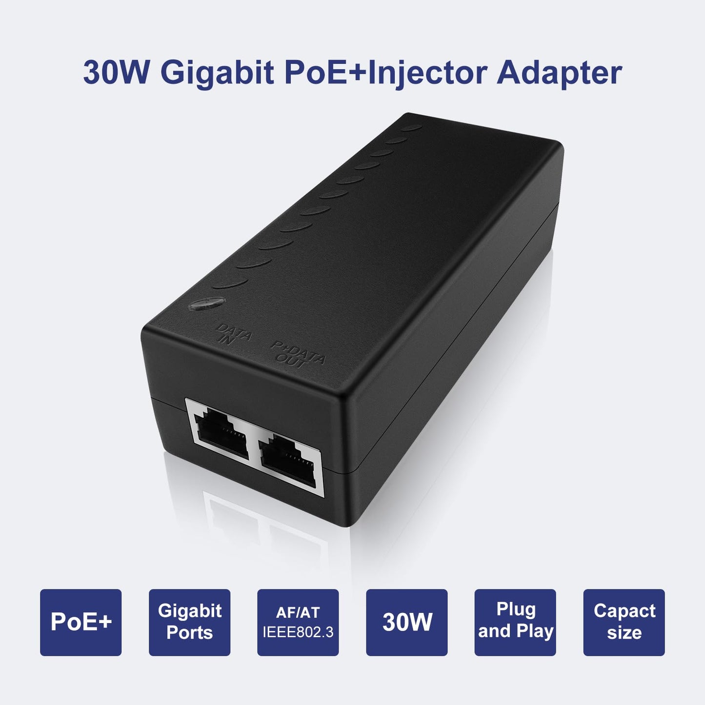POE30 30W Gigabit PoE+ Injector Adapter