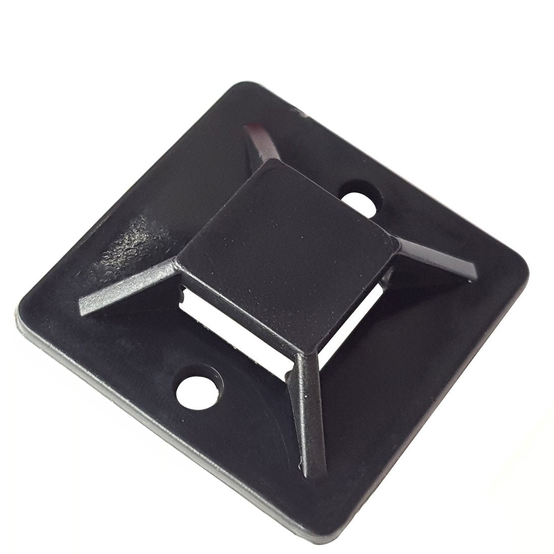 Cable Tie Mounts Self Adhesive Clips Wire Tie Base (25mm x 25mm) - Premium Grade Strength Screw-Hole Anchor Point Provides Optimal Strength (100