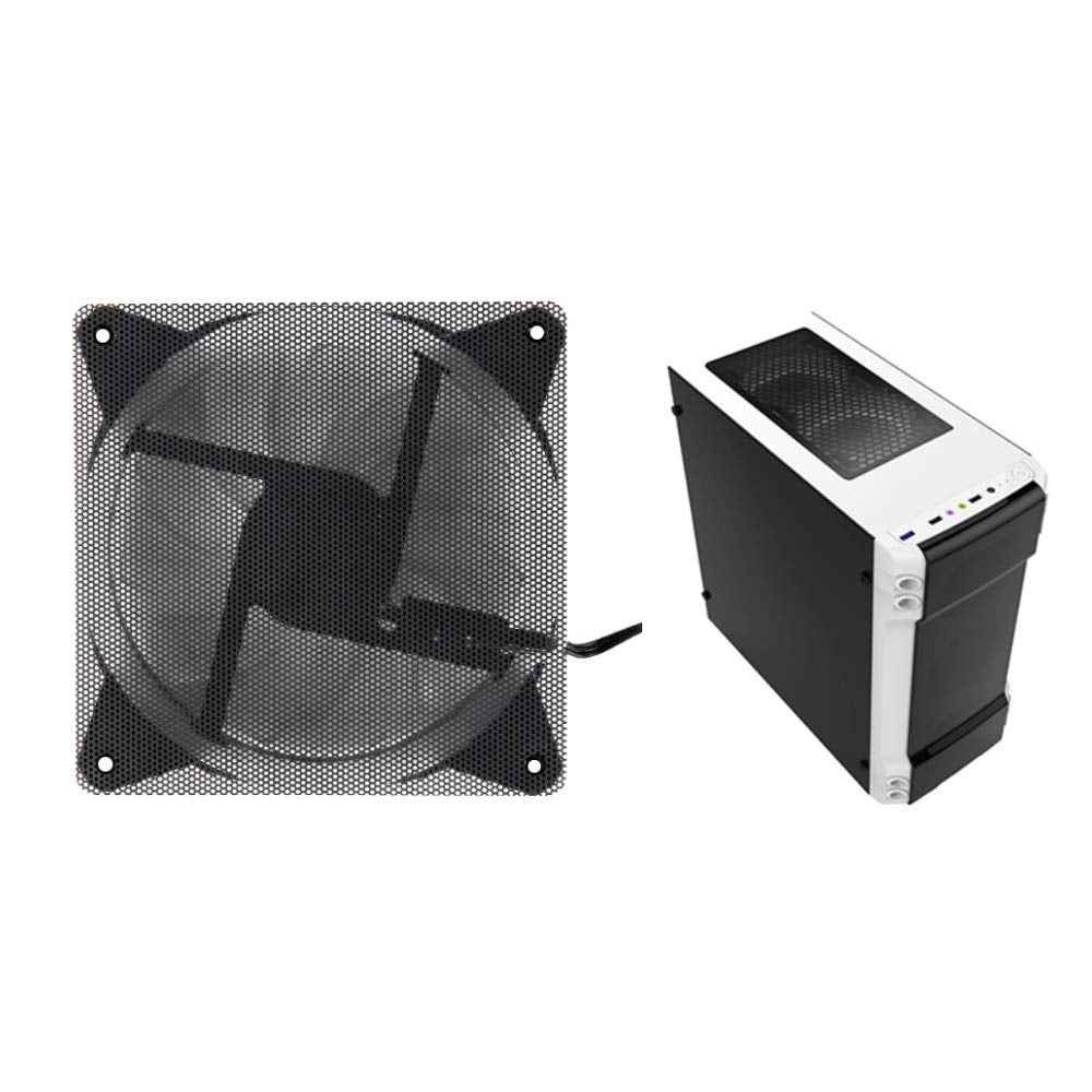 HFEIX 140MM Computer Fan Filter Pc Dust Filter Length 5.51x5.51 Inches (LXW) Black - 10 Pack(140x140)