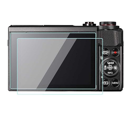 2 Pack Canon PowerShot G7 X Mark II G9 X Camera Screen Protector Tempered Glass for Canon PowerShot G7 X Mark II G9 X Digital SLR Camera