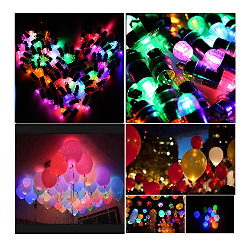 Magnoloran Led Balloon Lights, 20 Pack Multicolor LED Mini Submersible Waterproof Blinking Party Lights for Paper Lantern Balloon Wedding Halloween