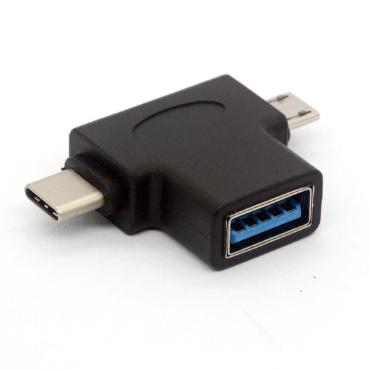 BSHTU 2in1 Micro USB 3.0 and 2.0 Type C OTG Adapter, USB-C Male Micro USB Male to USB-A 3.0 Female Converter On The Go for Android Google Nexus…