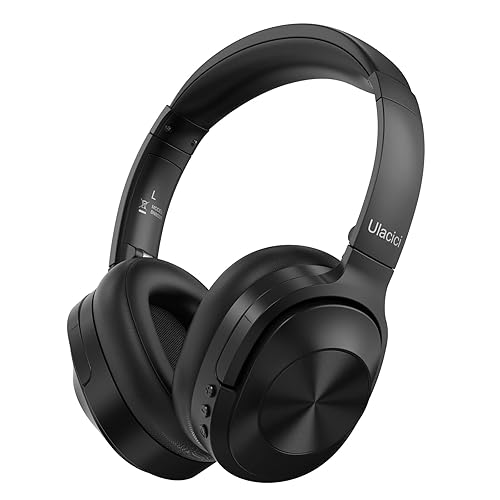 Ulacici Active Noise Cancelling Headphones,Wireless Bluetooth Headphones Built-in Mic 40 Hours Playtime Wireless Noise Cancelling Headphone 3D Low…