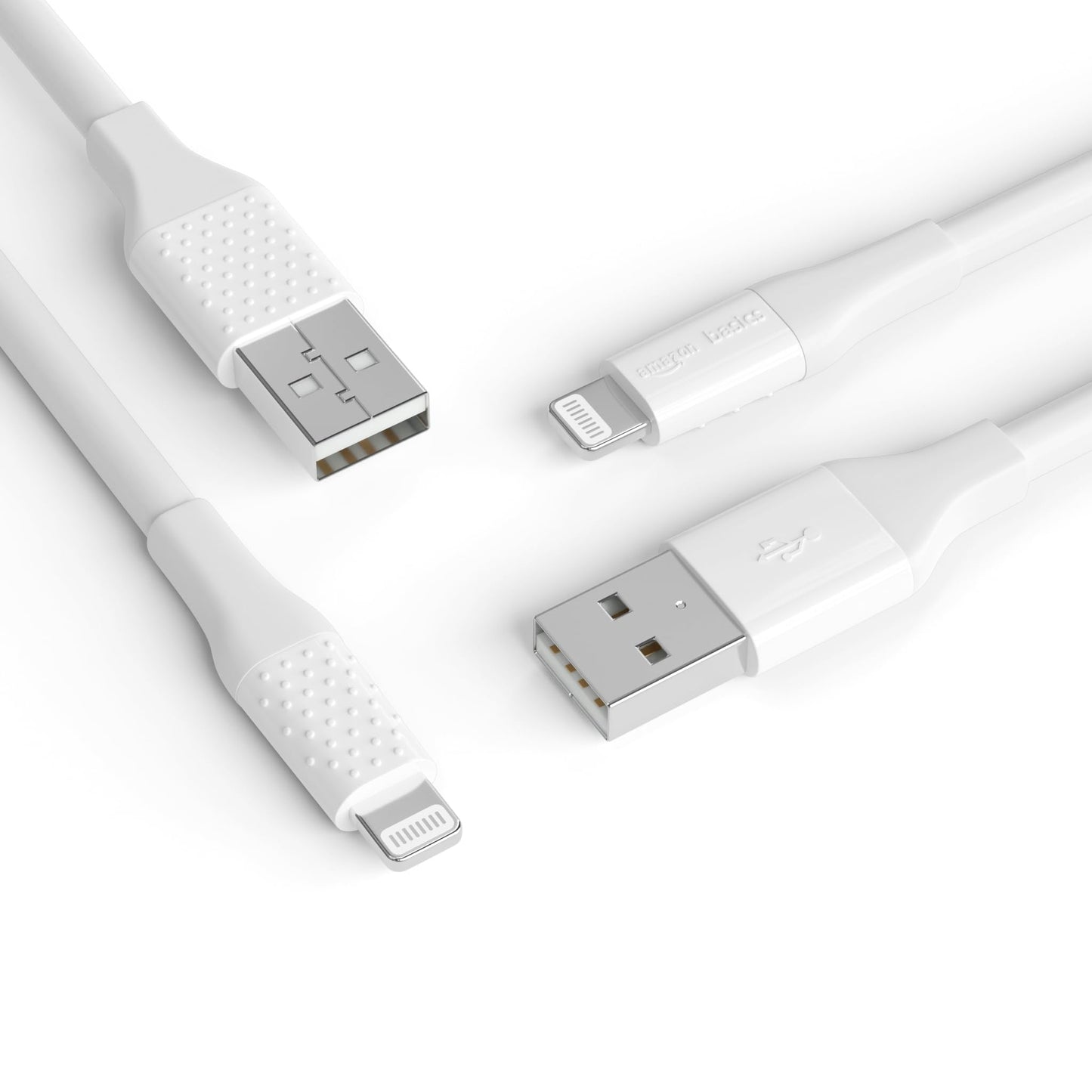 Amazon Basics MFi Certified USB-A to Lightning Charger Cable for Apple iPhone iPad, 10 Foot White, 1-Pack