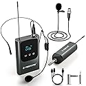 Phenyx Pro Single Digital Wireless Microphone System, w/Mini Receiver, Bodypack Transmitter,15 Channels in 900MHz UHF Band, Headset/Lapel Microphone