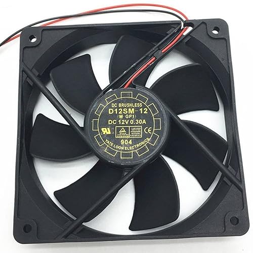 for D12SM-12 Fan 12V 0.30A 120×120×25mm 2-Wire Cooling Fan